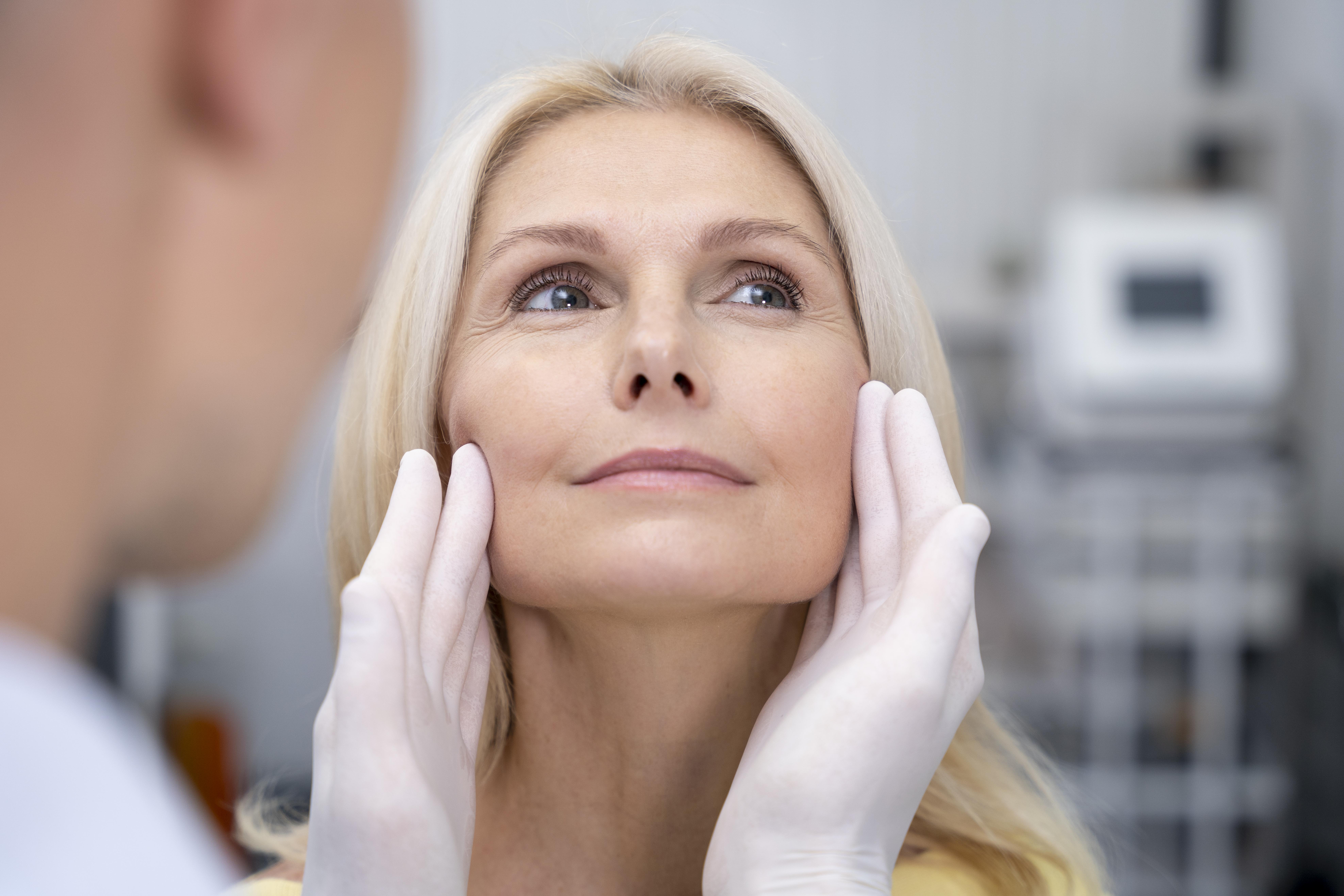 Woman receiving treatment at the clinic